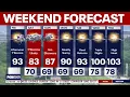 DC weather Chance of showers and thunderstorms Friday