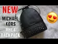 Unboxing Michael Kors Rhea Zip Medium Backpack First Impressions New Style All Black