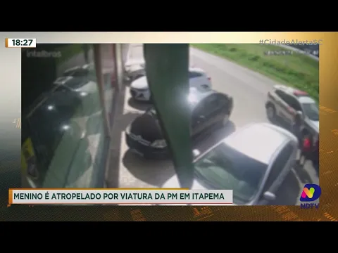 Menino é atropelado por viatura da Polícia Militar em Itapema