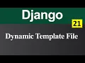 Dynamic Template Files using DTL in Django Hindi