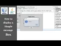 How to display a simple message box in netbeans IDE