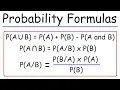 Probability Formulas Symbols Notations - Marginal Joint Conditional Probabilities