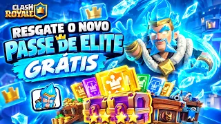 COMO RESGATAR 😱 NOVO PASSE DE ELITE GRÁTIS no CLASH ROYALE!