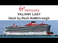Virgin Voyages Valiant Lady Deck by Deck Walkthrough in 4K