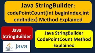 Java StringBuilder codePointCount int beginIndex int endIndex Method Explained Java Tutorial