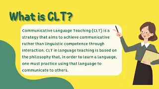 Communicative Language Teaching CLT 