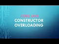 Constructor overloading in java Java tutorial in Tamil TamilNetics