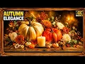 Autumn Harvest Pumpkins 4K Fall TV Art for Samsung Frame TV Cozy Home Decor