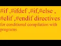 directives for conditional compilation with programs