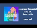 becky hill, david guetta - remember (acoustic) (sped up)