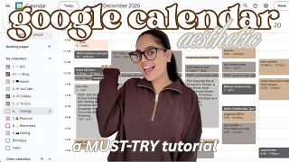 How to Organize your LIFE with Google Calendar Plan with Me pinterest aesthetic Tutorial
