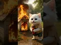 Lagu They Destroyed His Home, But The Little One Never Gave Up 💔🐾 #cat #story #animation #kitten
