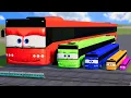 Download Lagu Big \u0026 Small Long Bus Lightning Mcqueen vs Train Thomas | BeamNG.Drive