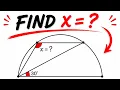 Only Geniuses Can Find the Angle X in This Semicircle Geometry Problem