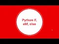 Python If elif else