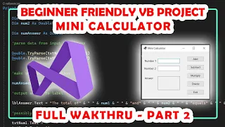Super-Simple Math App - Visual Basic Programming Project Part 2