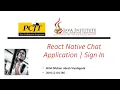 Chat Application Sign In React Native Java Institute