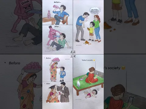 Effect of good and bad behaviour 🥺 #shortsfeed #art #youtubeshorts #viralshorts
