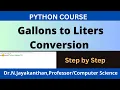 Gallons to Liters Conversion Python Magic Transforming Gallons to Liters with a Single Spell