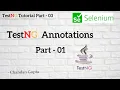 TestNG Annotations - Part 01 TestNG Tutorial Part