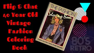 Vintage 80s Fashion Coloring Book Flip Through