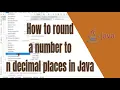 How to Round a Number to n Decimal Places in Java