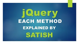 learn jQuery each method