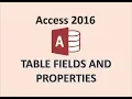 Access 2016 - Table Field Properties
