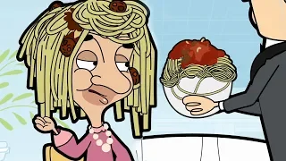 spaghetti bean funny clips mr bean cartoon world