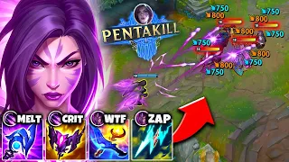 MY NEW FAVORITE AP KAISA BUILD GETS ME A PENTAKILL THIS IS 100 BROKEN