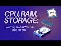 CPU RAM STORAGE How They Work Which is Best for You