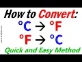 How to Convert From Fahrenheit to Celsius and Celsius to Fahrenheit - Quick and Easy Method