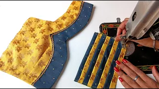 Beautiful Designer Blouse Design Cutting And Stitching || New Back Neck Blouse Design #designpur