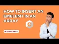 c program to insert element at any position of array in Hindi
