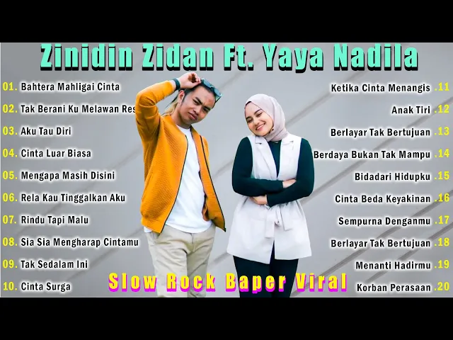 Download MP3 Zinidin Zidan Ft Yaya Nadila  - Bahtera Mahligai Cinta - Slow Rock  Full Album 2024 Trending