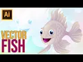 Adobe Illustrator Tutorial How to Draw Fish Vector Part 2