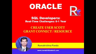 Oracle Database User Creation Tutorial SCOTT HR CREATE USER GRANT CONNECT and RESOURCE