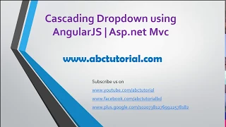 Cascading Dropdownlist In Asp Net C Using AngularJs