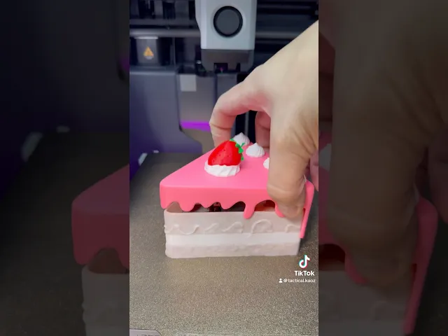 Strawberry Cake Slice Container - Box Storage video thumbnail