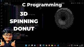 Coding a 3D Spinning Donut ASMR Programming - No Talking