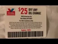 Valvoline Coupon - 25 OFF ANY OIL CHANGE