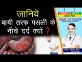 PAIN BRLOW YOUR RIBS IN UPPER LEFT ABDOMEN
