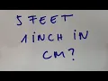 5 feet 1 inch in cm