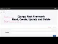 Django Rest Framework Rest API CRUD Create Read Update and Delete