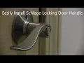 How To Install a Schlage Bed and Bath Locking Door Handle With Reversible Handles on a new door