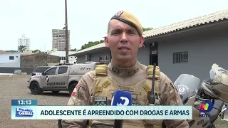 Adolescente de 13 anos é apreendido com drogas e armas em Chapecó