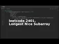 leetcode 2401 Longest Nice Subarray