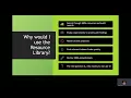 Resource Library Tutorial