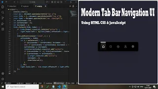 Modern Tab Bar Navigation UI using HTML CSS JavaScript Tab Bar