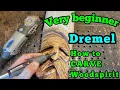 The very basics How to carve a wood spirit with a dremel for the very beginner carver